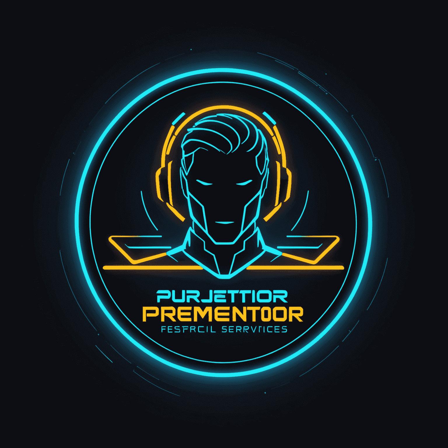 ProMentor Logo - A futuristic, neon-styled logo representing professional services training