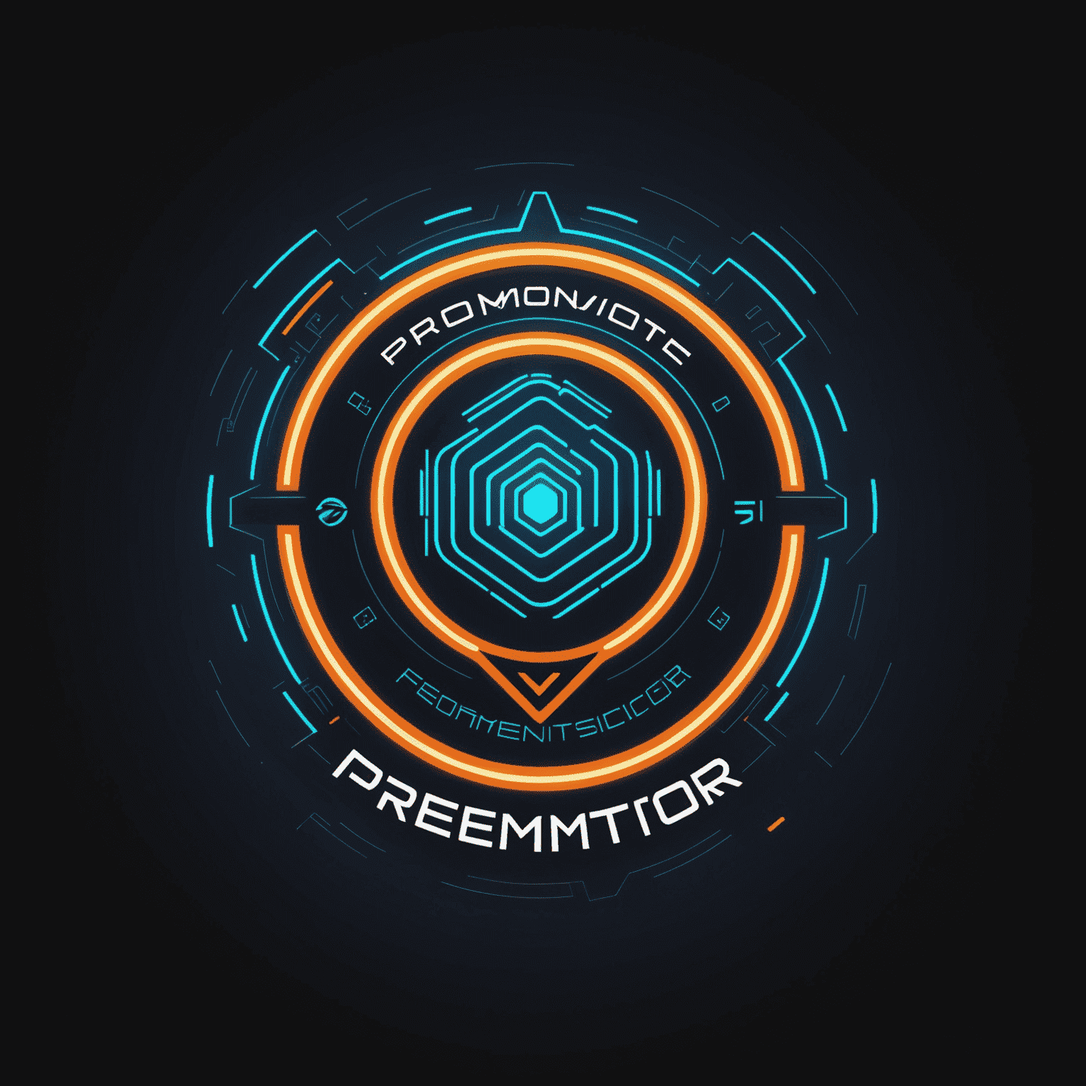 ProMentor Logo - A futuristic, neon-styled logo representing professional services training