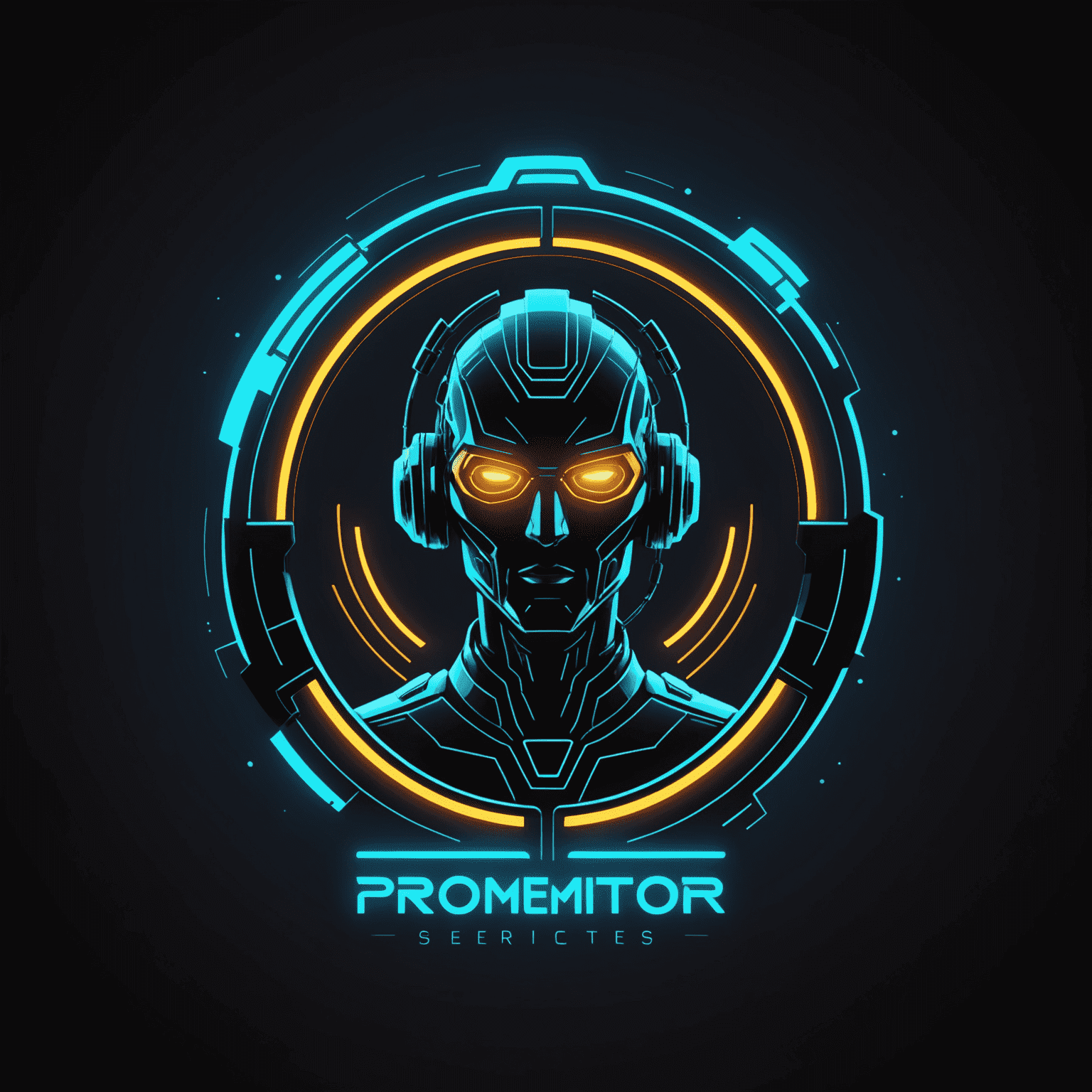 ProMentor Logo - A futuristic, neon-styled logo representing professional services training