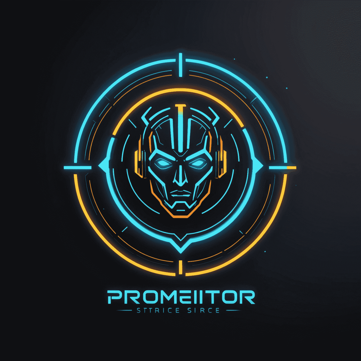 ProMentor Logo - A futuristic, neon-styled logo representing professional services training