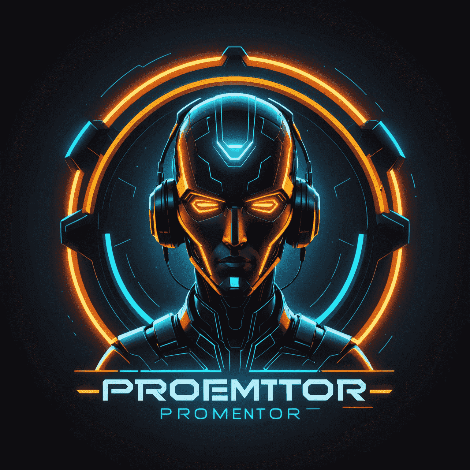 ProMentor Logo - A futuristic, neon-styled logo representing professional services training